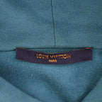 Louis Vuitton Signature Embroidered Pullover Hoodie Blue Sweater