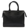 Bottega Veneta Intrecciato Business Briefcase Document Purse Leather Black