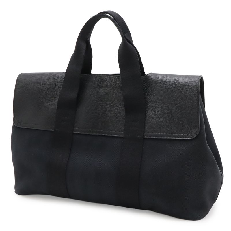 Hermes Valparaiso MM Tote Toile Chevron Canvas