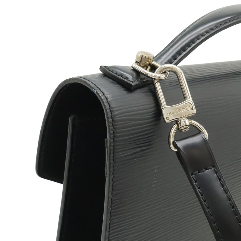 Louis Vuitton Epi Monceau Second 2-Way Shoulder Bag Noir Black