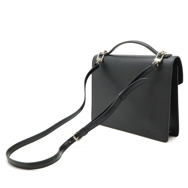 Louis Vuitton Epi Monceau Second 2-Way Shoulder Bag Noir Black
