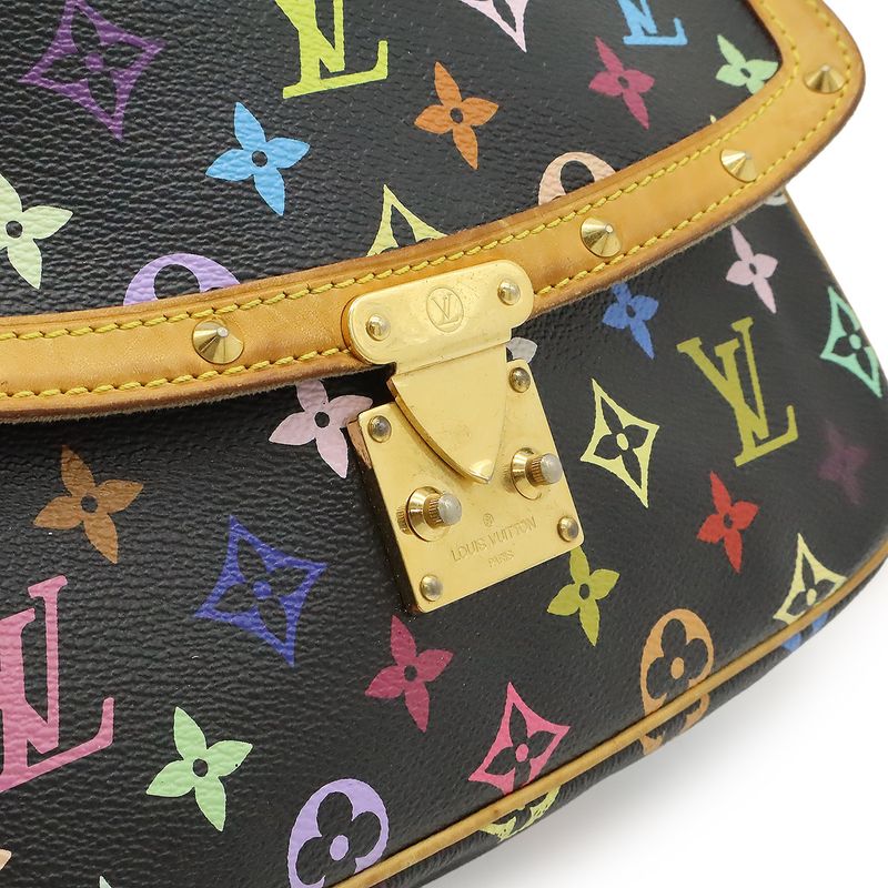 Louis Vuitton Monogram Multicolor Sologne Shoulder Bag Pochette Noir Black
