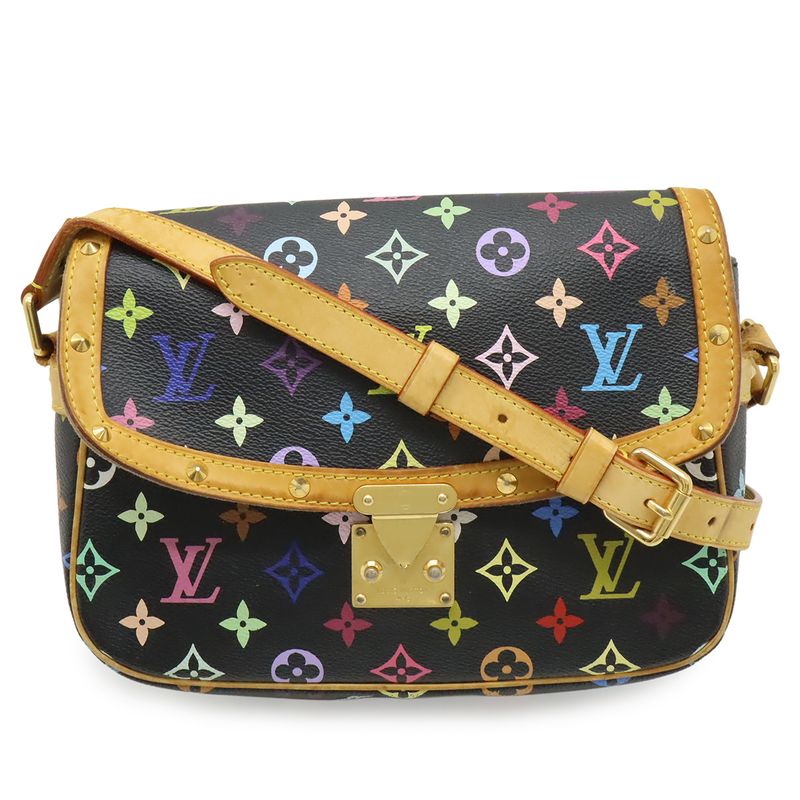 Louis Vuitton Monogram Multicolor Sologne Shoulder Bag Pochette Noir Black