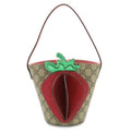 Gucci Children's GG Supreme Kids Bucket Bag Beige Pink Green