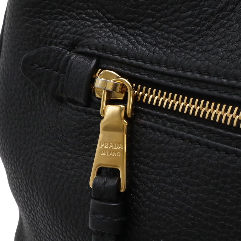 Prada Vitello Phenix Tote 2-Way Shoulder Bag Crossbody Leather Nero