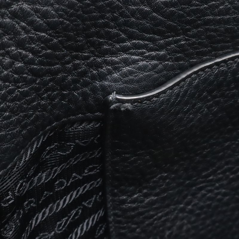 Prada Vitello Phenix Tote 2-Way Shoulder Bag Crossbody Leather Nero