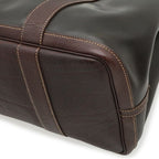 Hermes Garden Party PM Tote Amazonia Leather Dark Khaki Dark Dark Brown