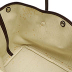 Hermes Garden Party PM Tote Amazonia Leather Dark Khaki Dark Dark Brown