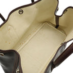 Hermes Garden Party PM Tote Amazonia Leather Dark Khaki Dark Dark Brown
