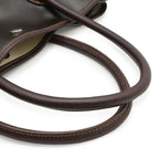 Hermes Garden Party PM Tote Amazonia Leather Dark Khaki Dark Dark Brown