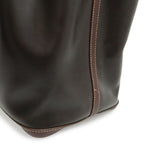 Hermes Garden Party PM Tote Amazonia Leather Dark Khaki Dark Dark Brown