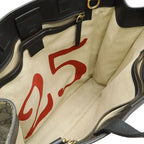 Gucci GG Supreme Bee Print Bee Tote 2-Way Shoulder Bag Leather Khaki Beige Black