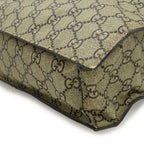 Gucci GG Supreme Bee Print Bee Tote 2-Way Shoulder Bag Leather Khaki Beige Black