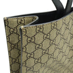 Gucci GG Supreme Bee Print Bee Tote 2-Way Shoulder Bag Leather Khaki Beige Black