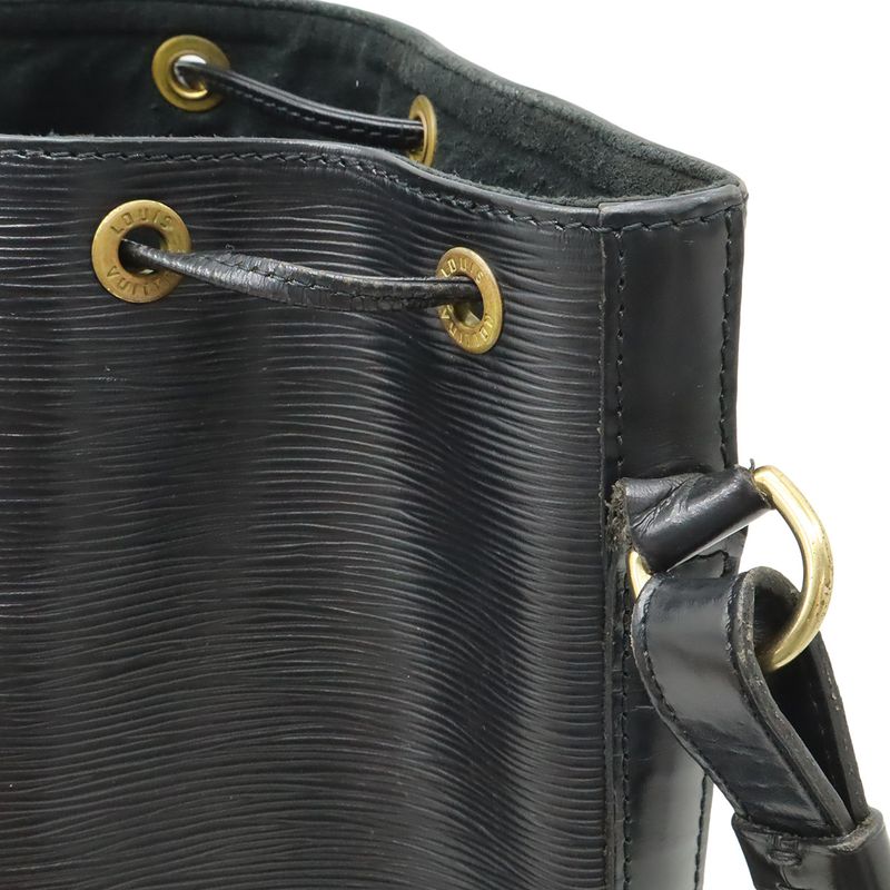 Louis Vuitton Epi Noe Shoulder Bag Semi Drawstring Noir Black