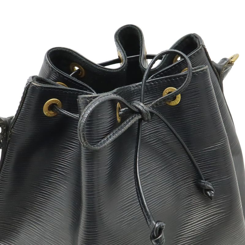 Louis Vuitton Epi Noe Shoulder Bag Semi Drawstring Noir Black