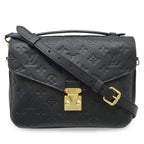 Louis Vuitton Monogram Empreinte Pochette Metis MM Handbag Clutch 2-Way Noir Black