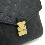 Louis Vuitton Monogram Empreinte Pochette Metis MM Handbag Clutch 2-Way Noir Black