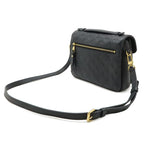 Louis Vuitton Monogram Empreinte Pochette Metis MM Handbag Clutch 2-Way Noir Black