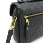 Louis Vuitton Monogram Empreinte Pochette Metis MM Handbag Clutch 2-Way Noir Black