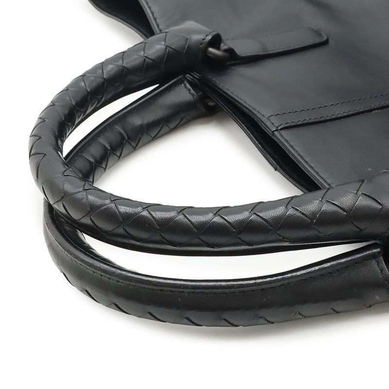 Bottega Veneta Intrecciato Tote Business Leather Black