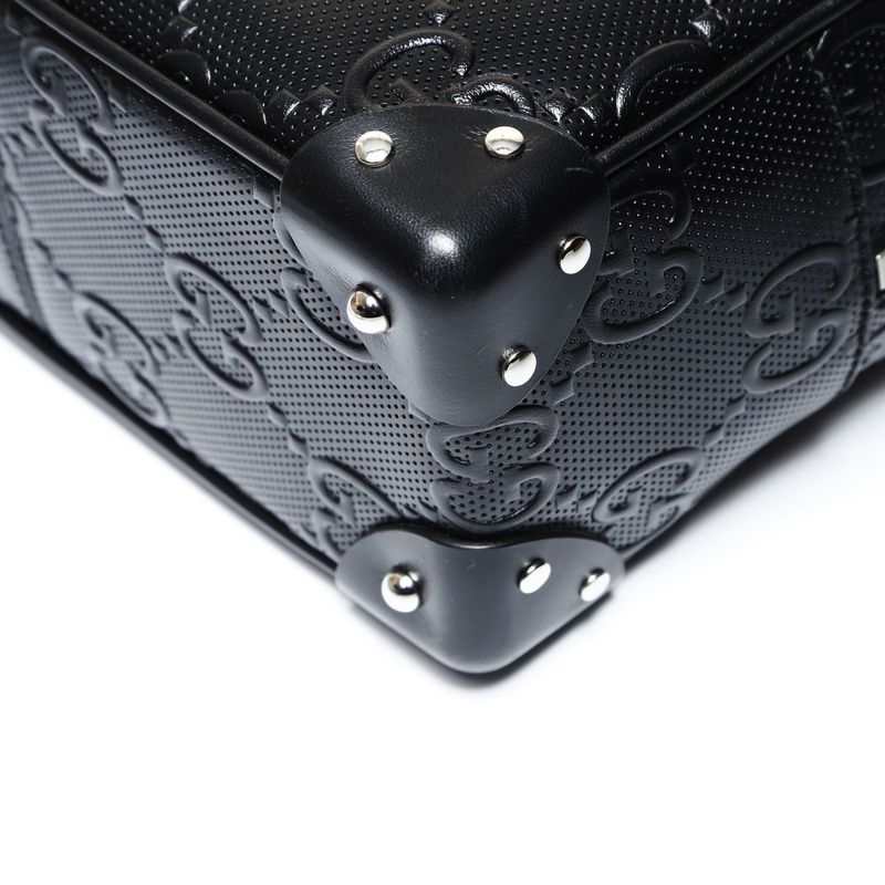 Gucci Shoulder Bag GG Embossed Trunk