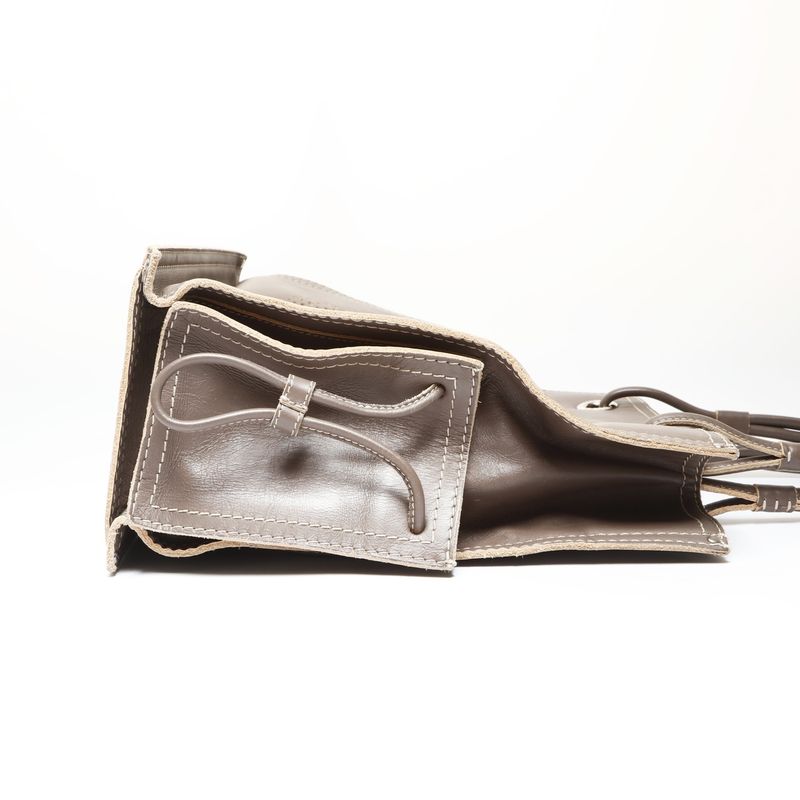 Loewe Tote Anagram Leather Gray Brown