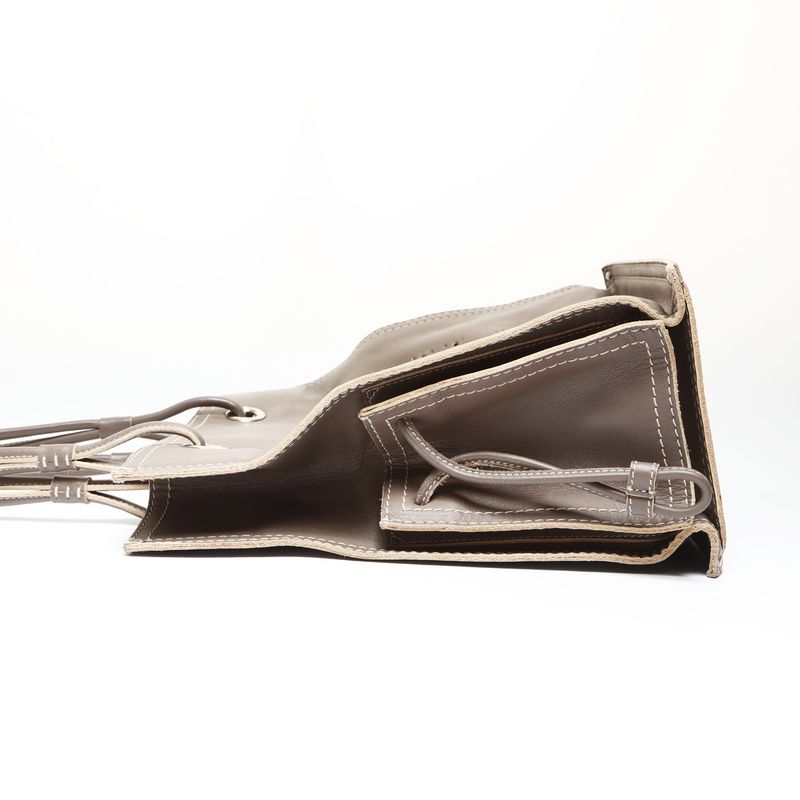 Loewe Tote Anagram Leather Gray Brown