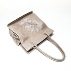 Loewe Tote Anagram Leather Gray Brown