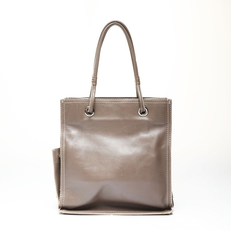 Loewe Tote Anagram Leather Gray Brown