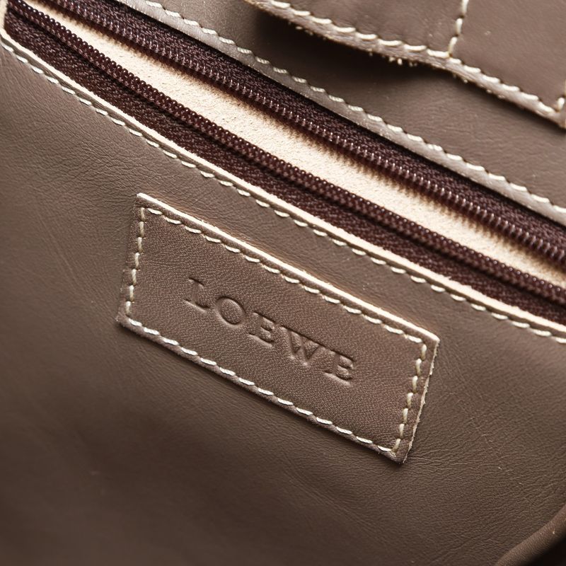 Loewe Tote Anagram Leather Gray Brown