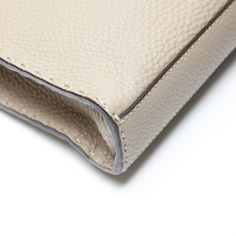 Fendi Shoulder Bag Leather Peekaboo 2-Way Selleria Banana