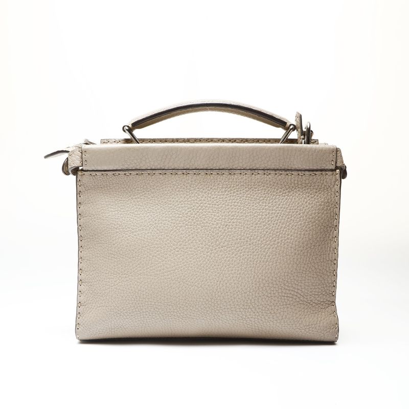 Fendi Shoulder Bag Leather Peekaboo 2-Way Selleria Banana