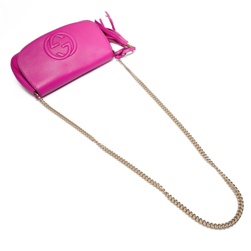 Gucci Shoulder Bag Soho Stitch Fringe