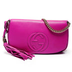 Gucci Shoulder Bag Soho Stitch Fringe