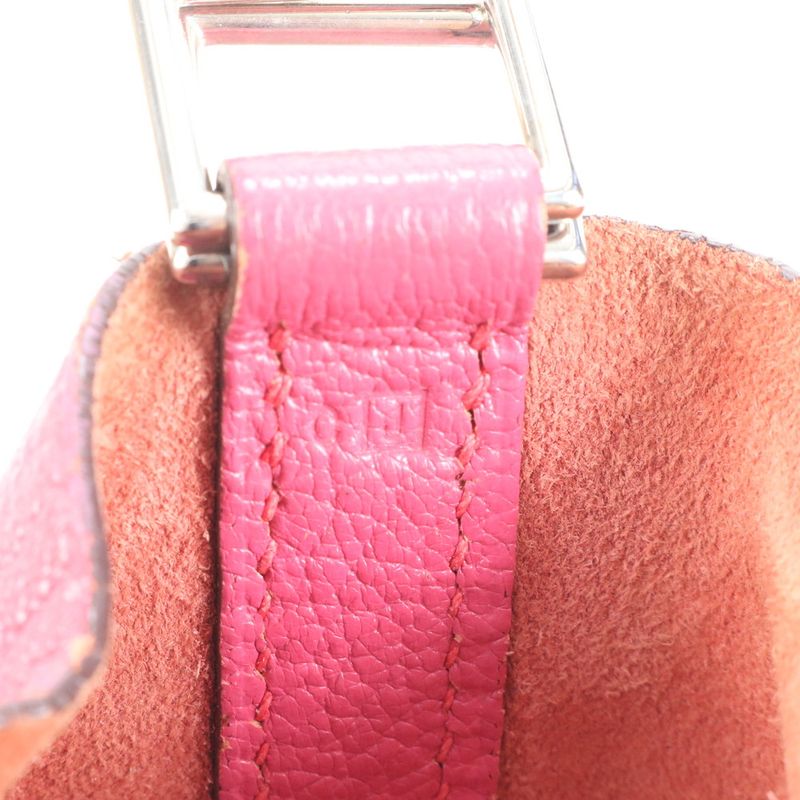 Hermes Picotin PM Leather Handbag Tote Pink