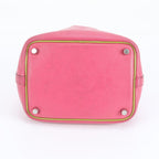Hermes Picotin PM Leather Handbag Tote Pink