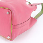 Hermes Picotin PM Leather Handbag Tote Pink