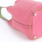 Hermes Picotin PM Leather Handbag Tote Pink