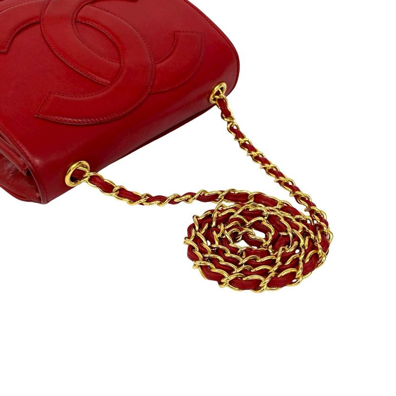 Chanel Card Seal 0 CC Logo Lambskin Chain Mini Shoulder Bag