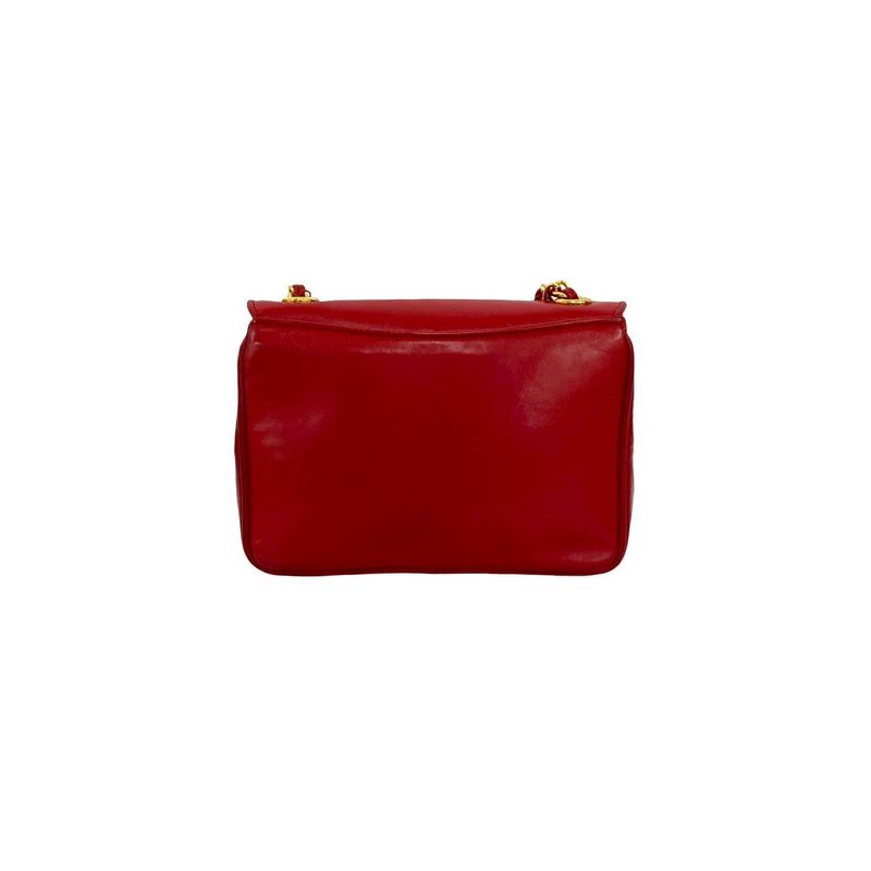 Chanel Card Seal 0 CC Logo Lambskin Chain Mini Shoulder Bag