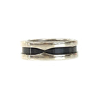 Bvlgari Zero One Save the Children Silver Black Ceramic Ring