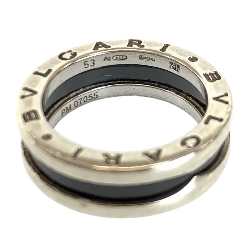 Bvlgari Zero One Save the Children Silver Black Ceramic Ring