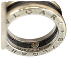 Bvlgari Zero One Save the Children Silver Black Ceramic Ring