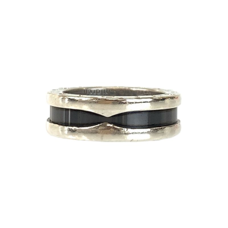 Bvlgari Zero One Save the Children Silver Black Ceramic Ring