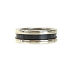 Bvlgari Zero One Save the Children Silver Black Ceramic Ring