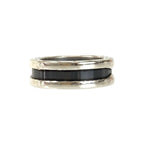 Bvlgari Zero One Save the Children Silver Black Ceramic Ring