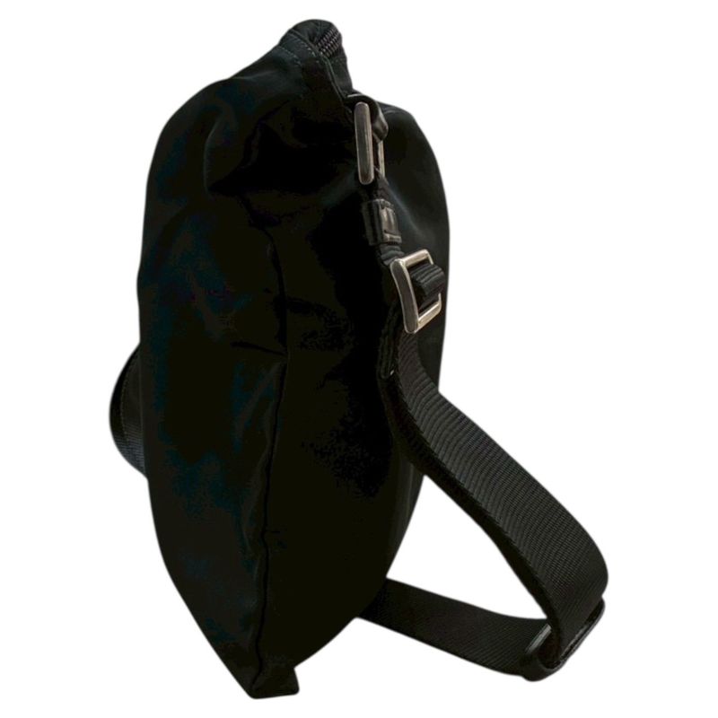 Prada Triangle Logo Tessuto Black Nylon Shoulder Bag