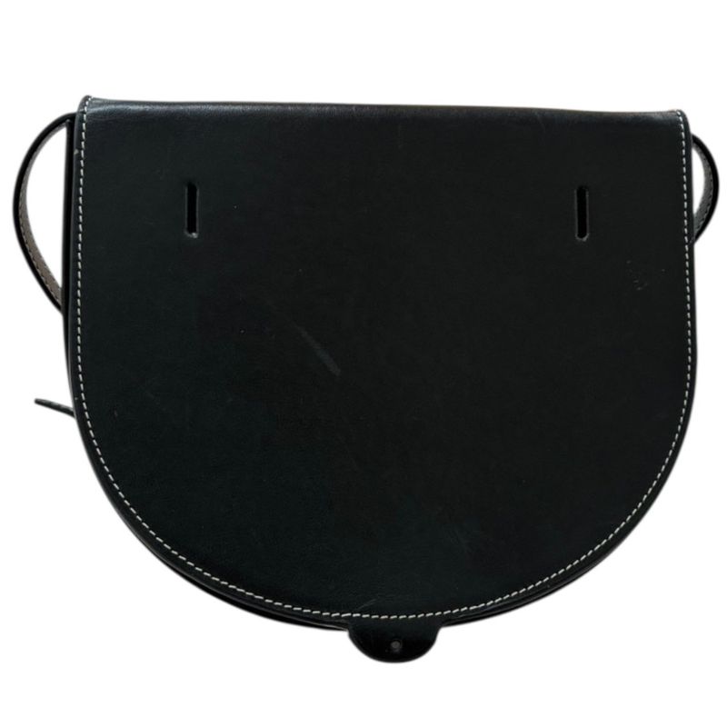 Loewe Anagram Heel Pouch Black Leather Shoulder Bag