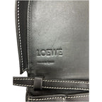 Loewe Anagram Heel Pouch Black Leather Shoulder Bag